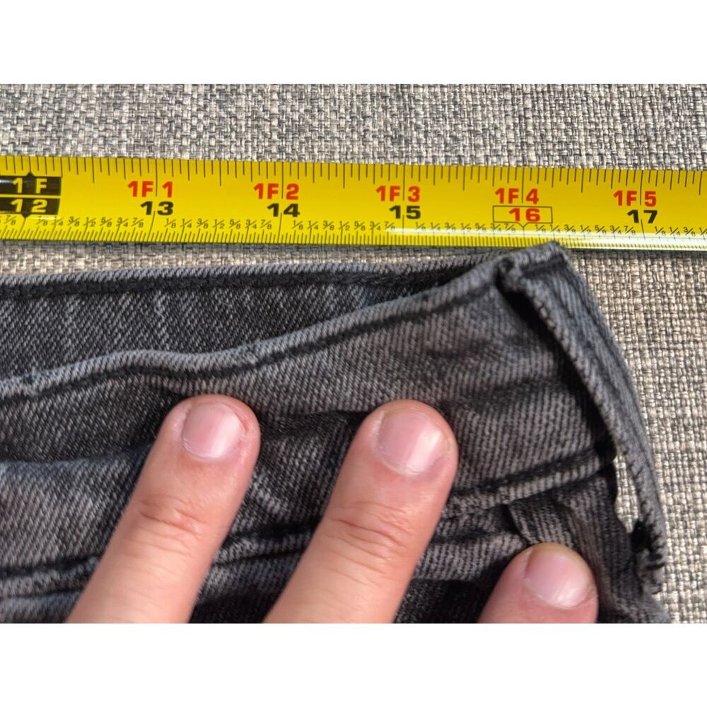 Hollister Super Baggy Jeans Mens 34x30 Gray Black Mushroom Patch Y2K Wide Leg - Picture 8 of 10